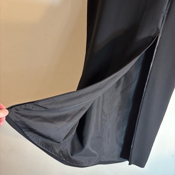 RIBKOFF TRENDS SZ 16 Pencil Skirt Satin Trimmed Zipper Slit Lined Ziper Closure - Picture 4 of 10